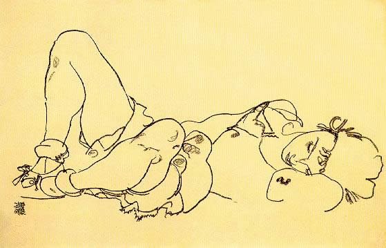 Egon Schiele Reclining woman